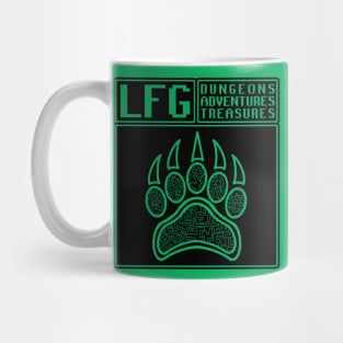 LFG Looking For Group Druid Class Claw Dungeon Tabletop RPG TTRPG Mug